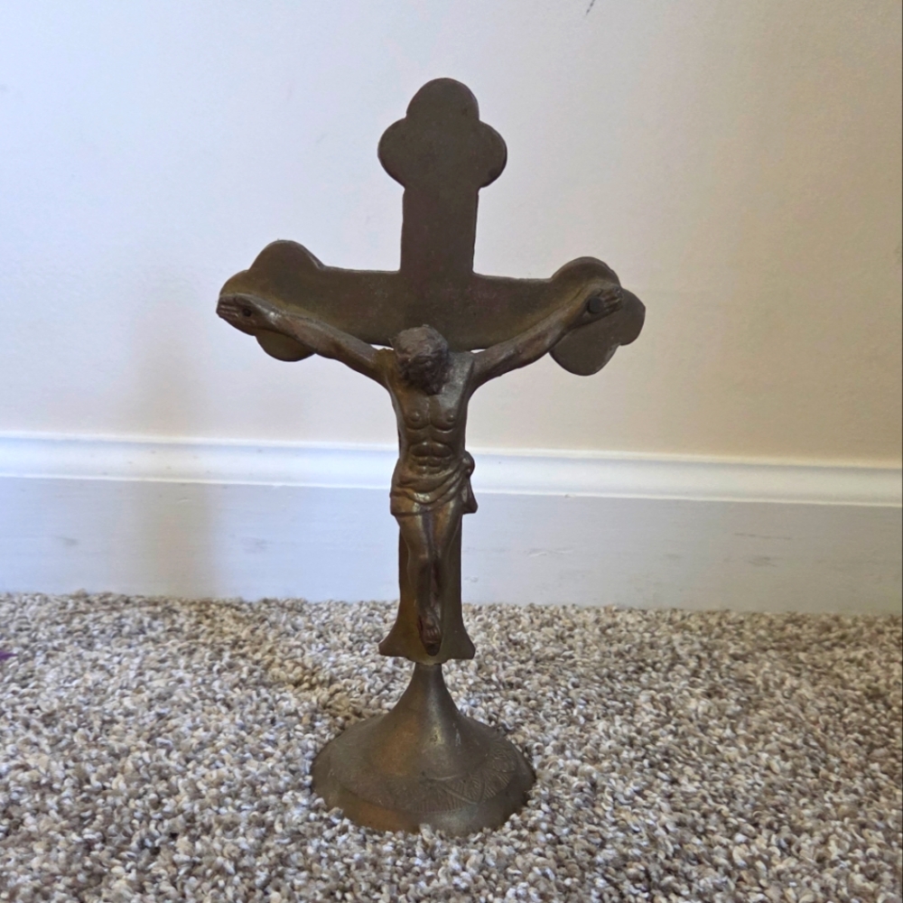 Bronze Crucifix Statue